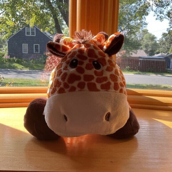Sky Giraffe Stuffins Plush Pillow & Stuffed Animal Combo 21" Zippered Storage - Picture 1 of 13